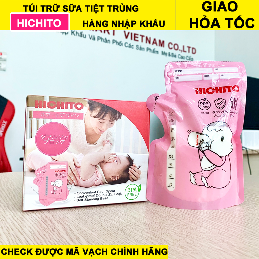 Túi Trữ Sữa HICHITO Nhật Bản Dung Tích 250ml