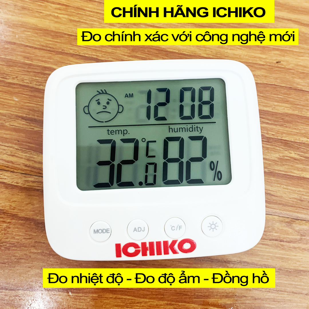 Nhiệt Ẩm Kế Điện Tử ICHIKO Đo Nhiệt Độ Và Độ Ẩm Phòng Ngủ Cho Bé